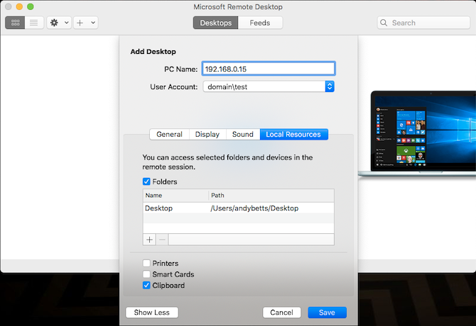 microsoft remote desktop connection client for mac version 2.1.2
